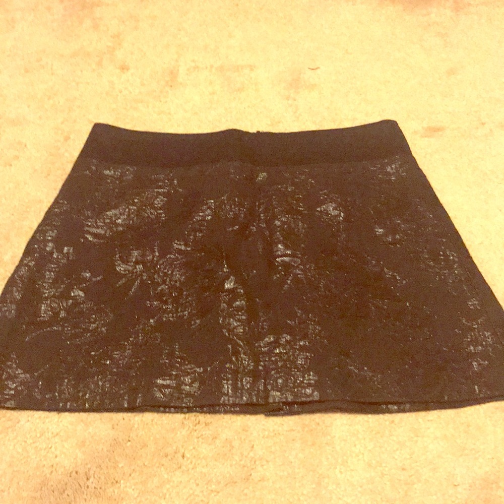 BCBGirls black rose foil skirt.